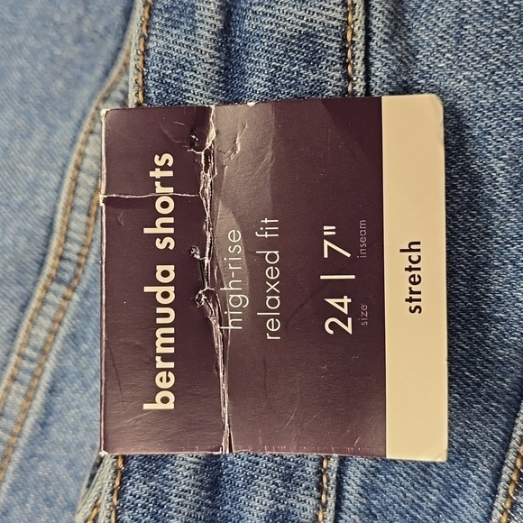 Women's High-Waisted Bermuda Jean Shorts | Ava & Viv | 24 - Picture 8 of 10